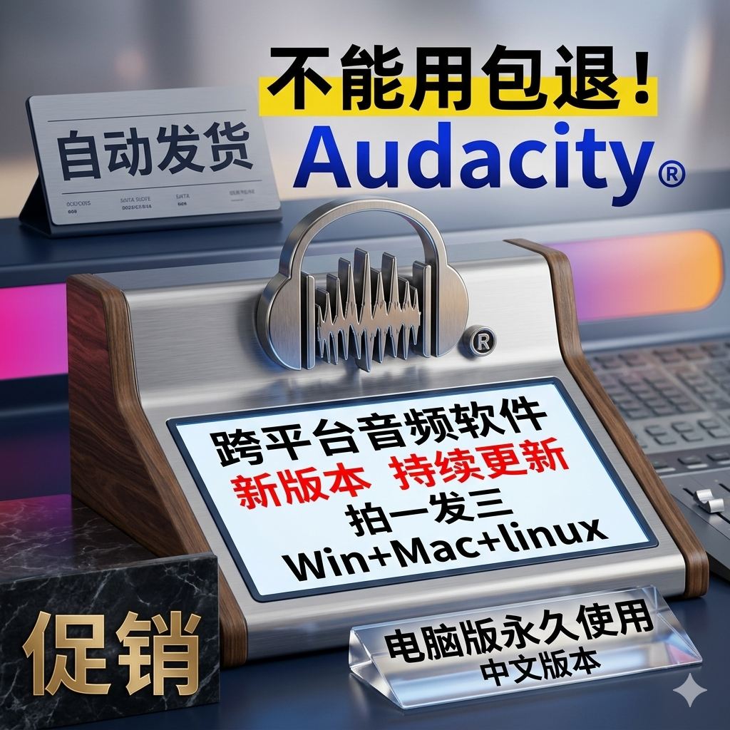 音频编辑器Audacity剪辑编辑裁切分割截取合并软件mac背景音乐win